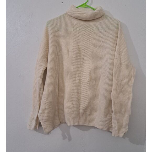 Demylee New York Womens Large cream sweater soft wool mockneck pullover - Picture 1 of 6